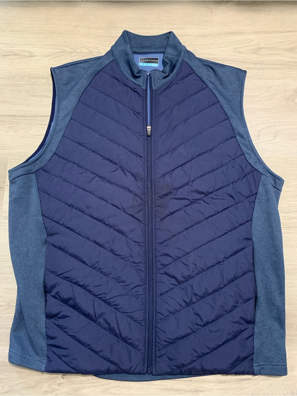 PGA tour Men’s Navy Quilted Hybrid Vest mens XXL